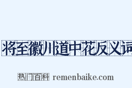 将至徽川道中花反义词是什么意思的图片